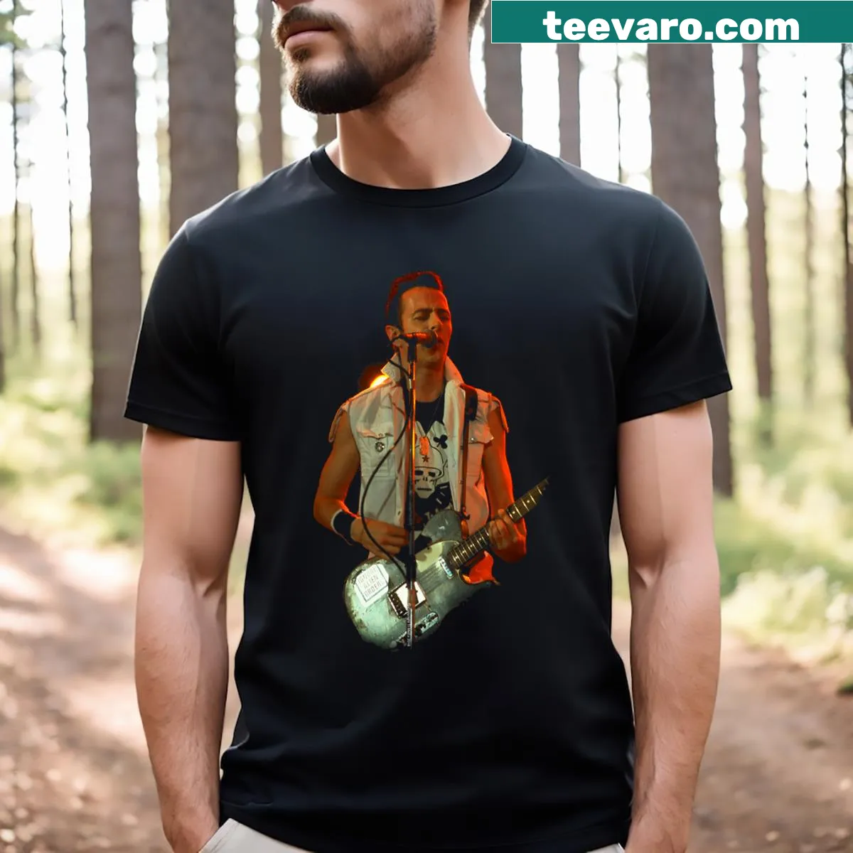 Tribute t-shirt to Joe Strummer and The Clash — on a men's t-shirt