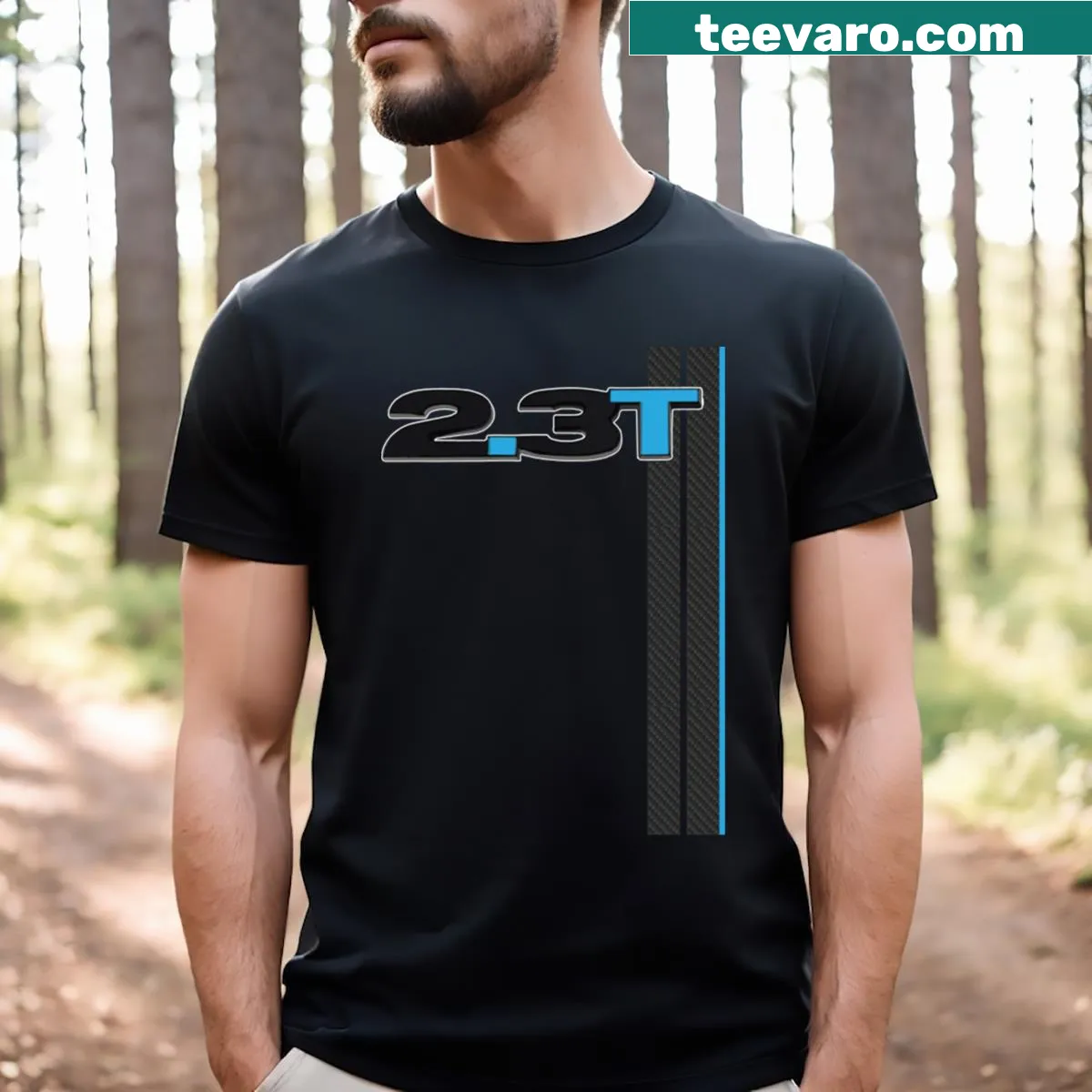 Illustrated USA Bronco performance T-shirt — on a men's t-shirt