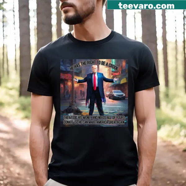 T-shirt with satirical anti-Trump phrase about corruption