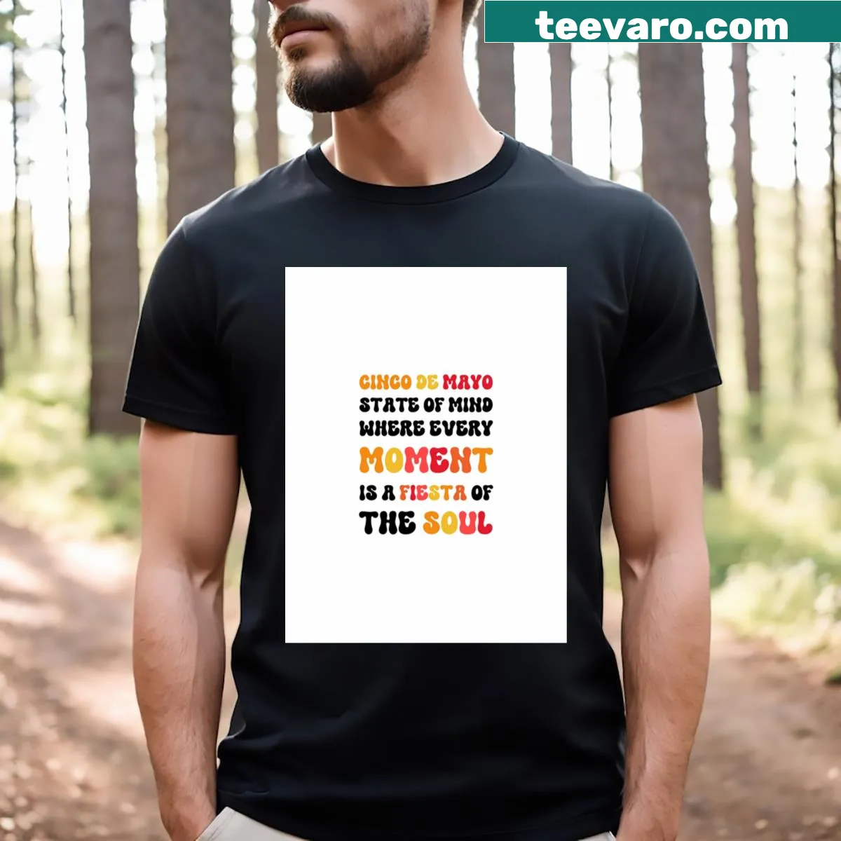 Cinco De Mayo festive Graphic T-shirt with celebratory text — on a men's t-shirt