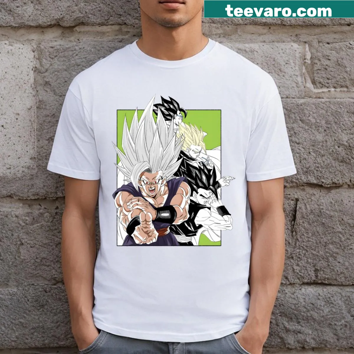 Superhero modes graphic design t-shirt — on a men's t-shirt