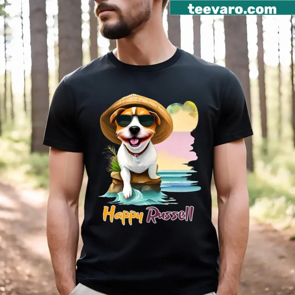 Cheerful illustration on a T-shirt celebrating happiness
