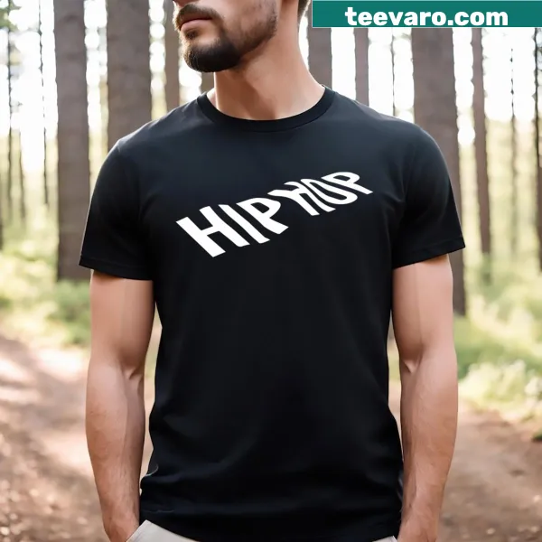 Hiphop logo graphic t-shirt with wavy text