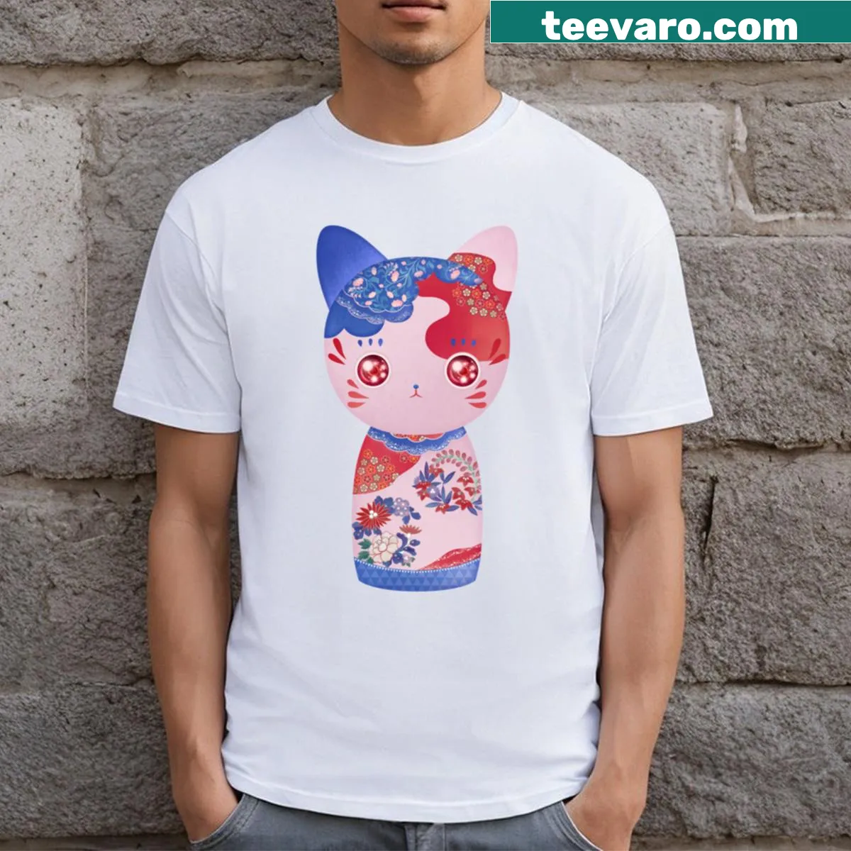 Minimalist T-shirt featuring abstract typography design — on a men's t-shirt
