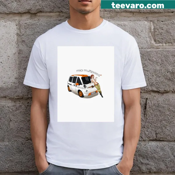 Cartoon T-shirt featuring the iconic Mia Multipass design.