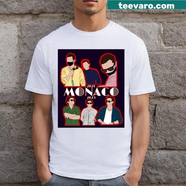 Vintage-style T-shirt featuring Monaco design