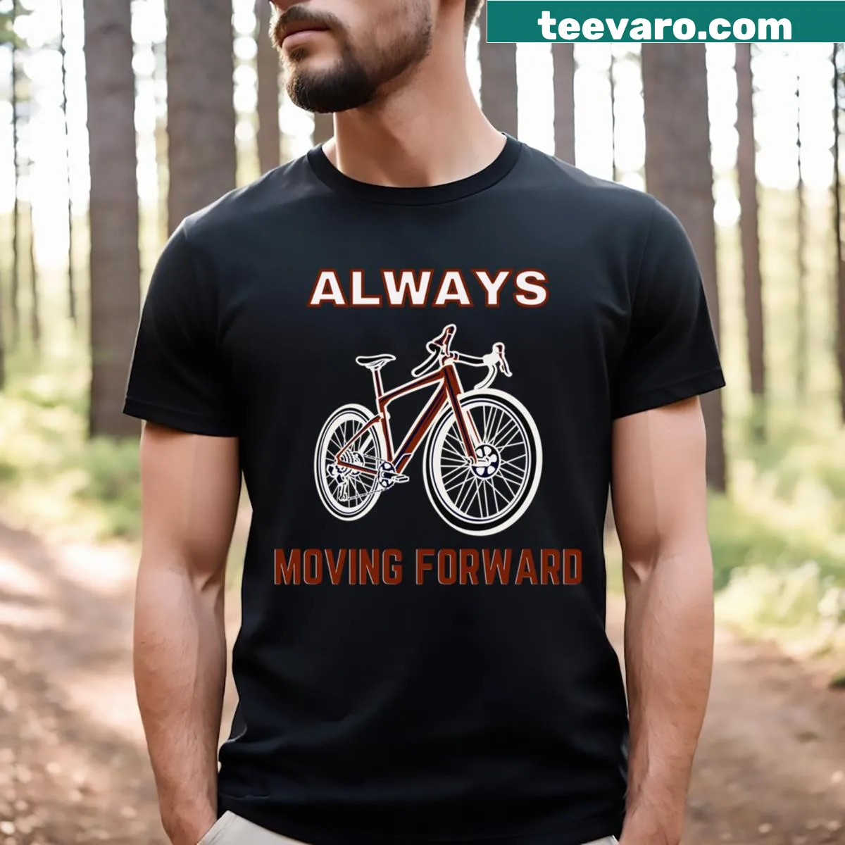 Inspirational Road Bike t-shirt with typography design — on a men's t-shirt