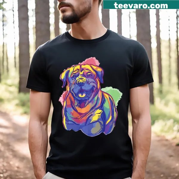 T-shirt with an illustration of a Rottweiler for Rottweiler owners