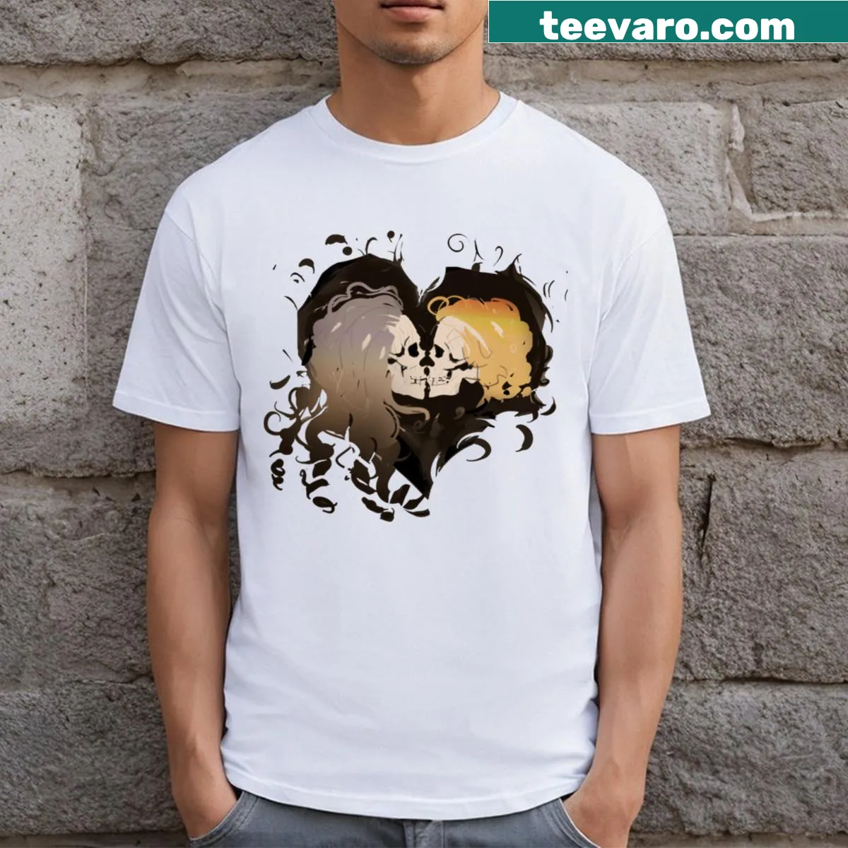Minimalist typography design featuring the word 'Skiss' on a T-shirt — on a men's t-shirt