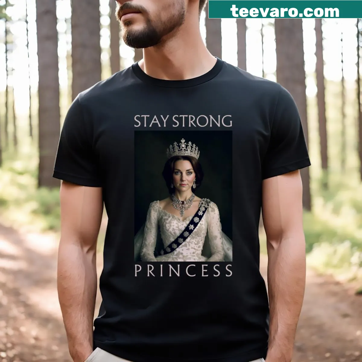 T-shirt featuring the name of Princess Catherine Middleton — on a men's t-shirt
