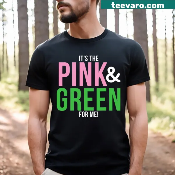 T-shirt celebrating sorority colors with playful slogan