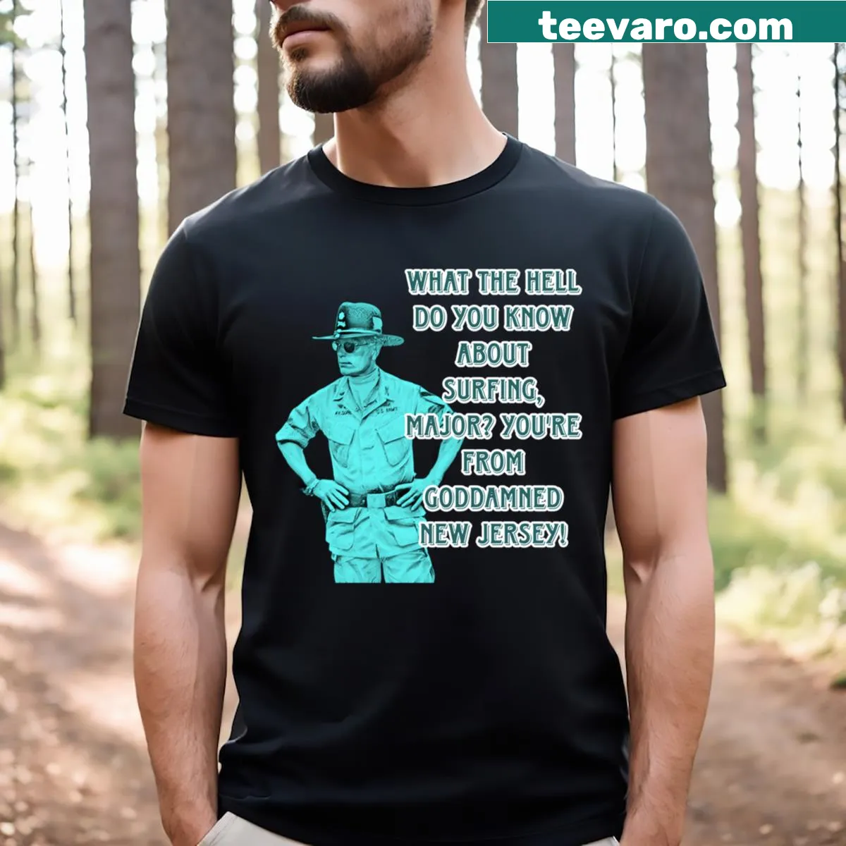 1979 movie themed T-shirt inspired by Apocalypse Now — on a men's t-shirt