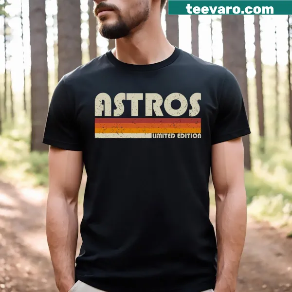 Personalized vintage Astros T-shirt for men with customizable name