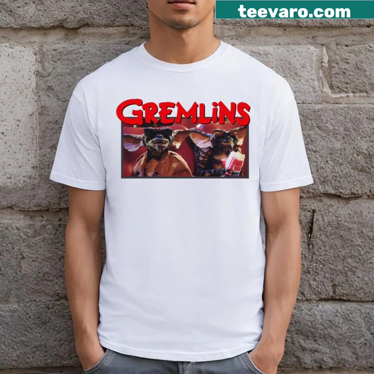 T-shirt celebrating the cinema experience with a charming design — on a men's t-shirt