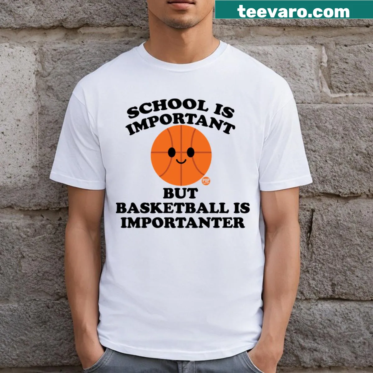 Classic basketball-themed T-shirt — on a men's t-shirt
