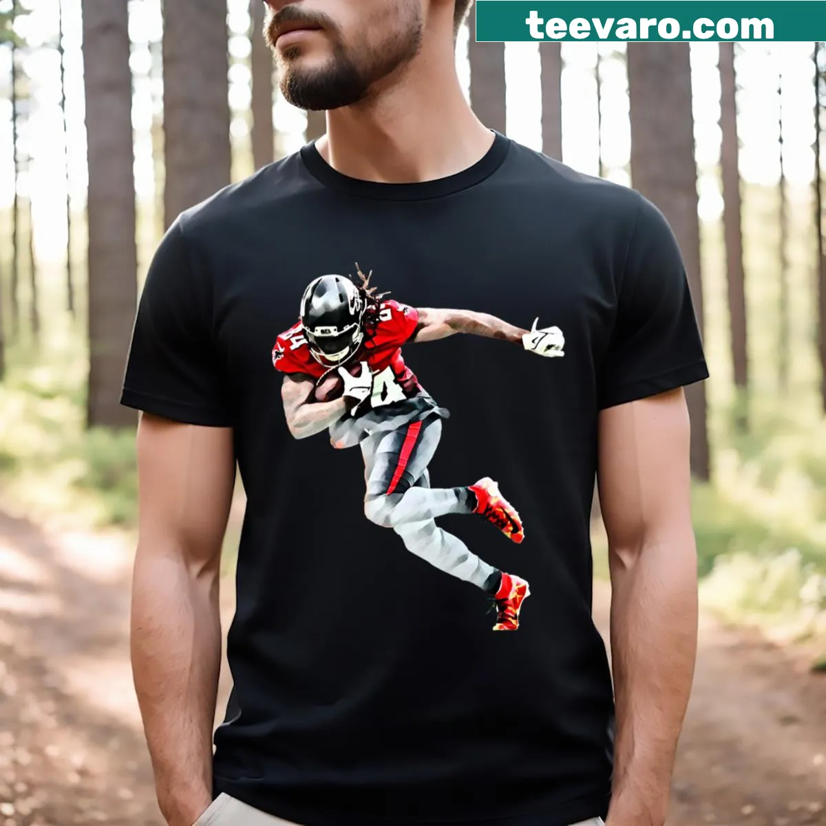 Artistic graphic of Cordarrelle Patterson on a T-shirt — on a men's t-shirt