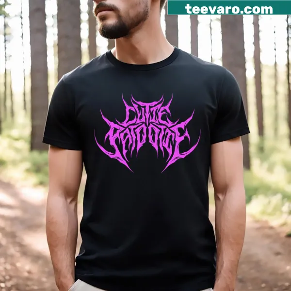 Cute death metal sweetheart graphic T-shirt