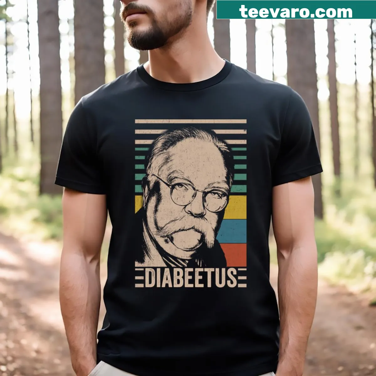 Vintage-style T-shirt with a humorous tribute to Wilford Brimley — on a men's t-shirt