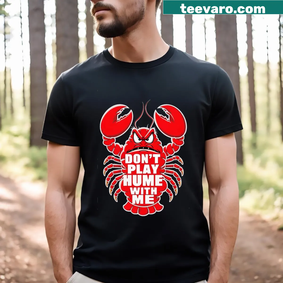 T-shirt with Dr Jordan Peterson quote 'Don't Play Hume With Me' — on a men's t-shirt