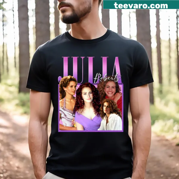 T-shirt featuring illustrations of iconic female stars from the 90s and 2000s