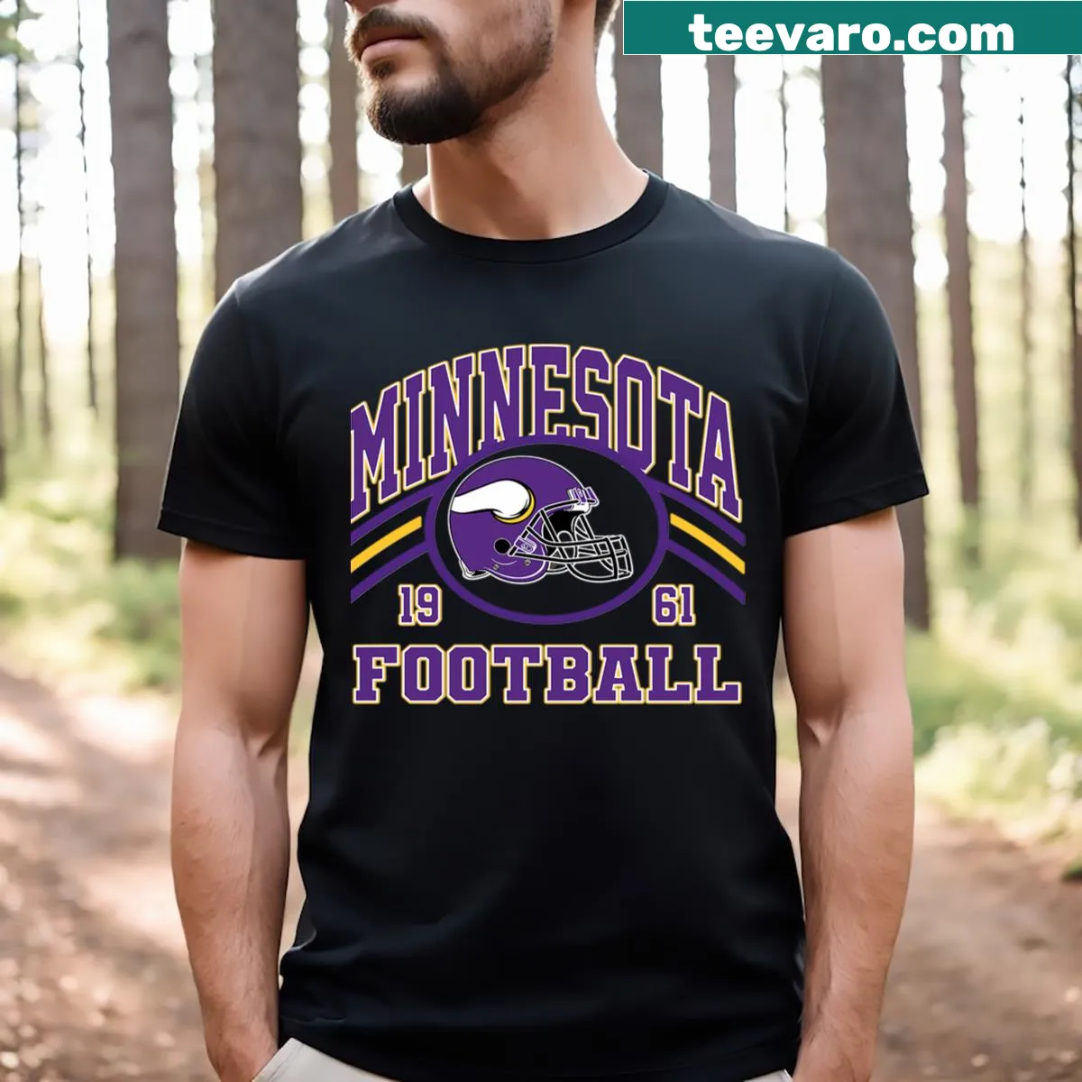 Minnesota Vikings T-shirt design for football fans — on a men's t-shirt