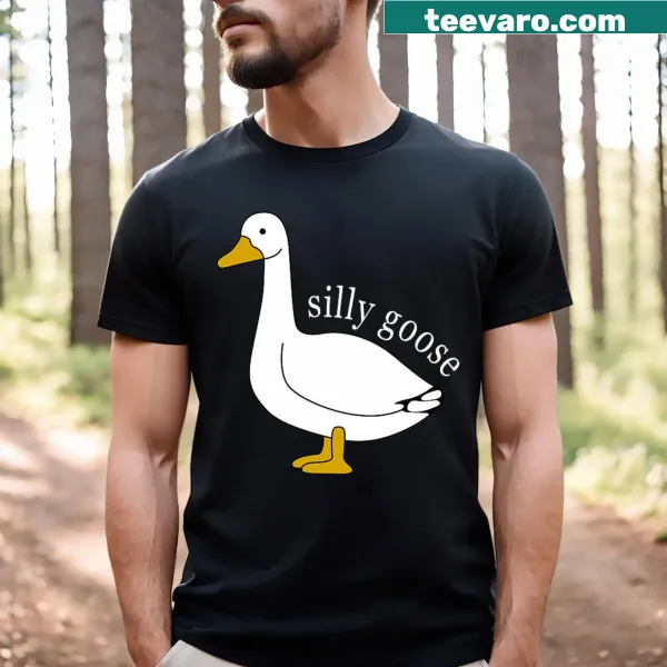 Cute goose design T-shirt featuring a silly goose meme