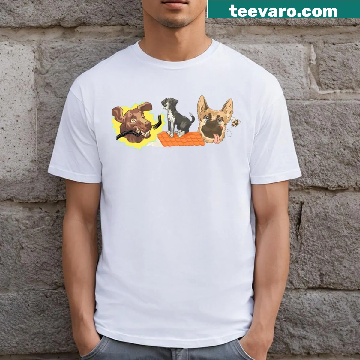 T-shirt featuring names of famous mathematicians in stylish typography — on a men's t-shirt