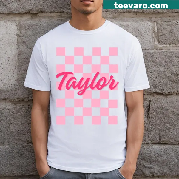 Personalized retro birthday t-shirt featuring the name Taylor