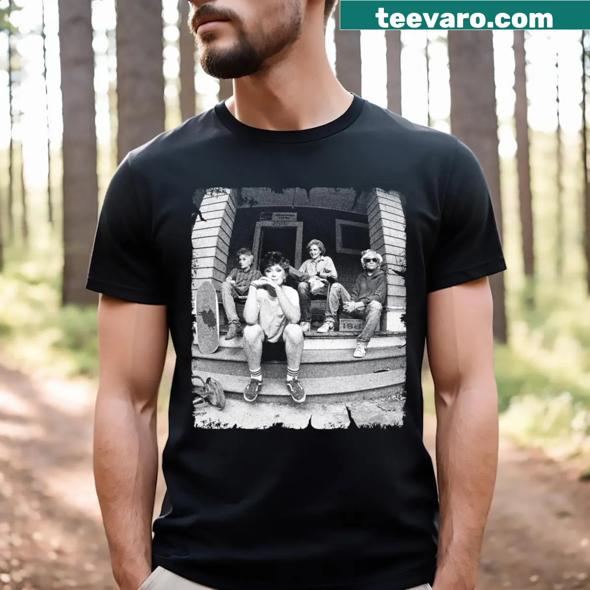 Golden Girls refreshment center T-shirt design — on a men's t-shirt