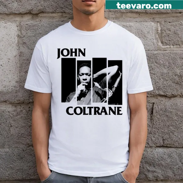 Stylish John Coltrane T-shirt celebrating the jazz musician
