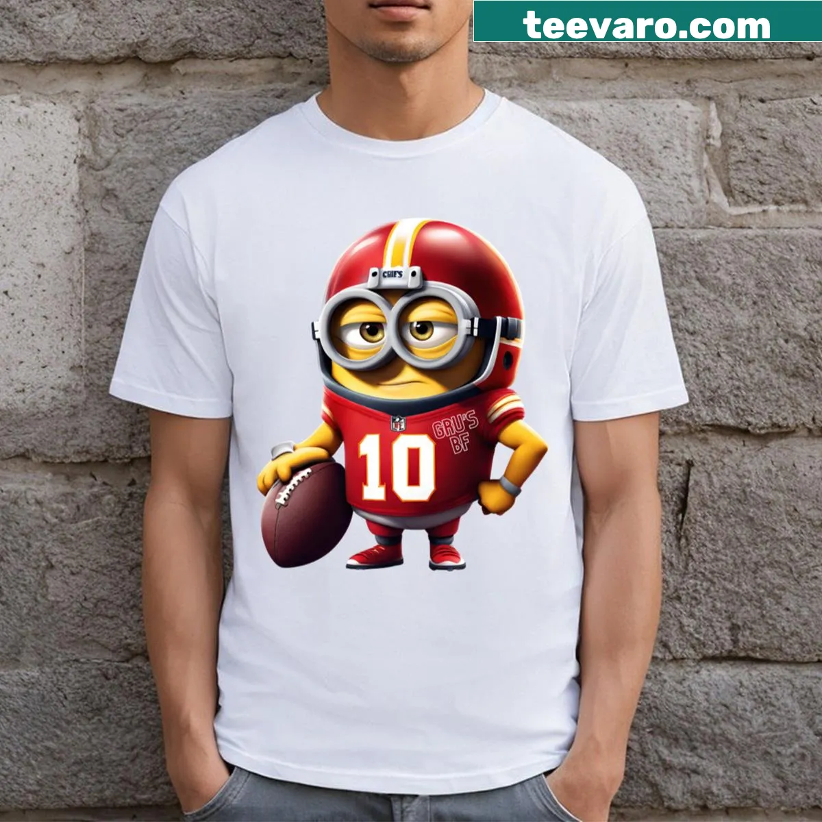 Humorous minion t-shirt with the phrase 'Not Taylor's Boyfriend' — on a men's t-shirt