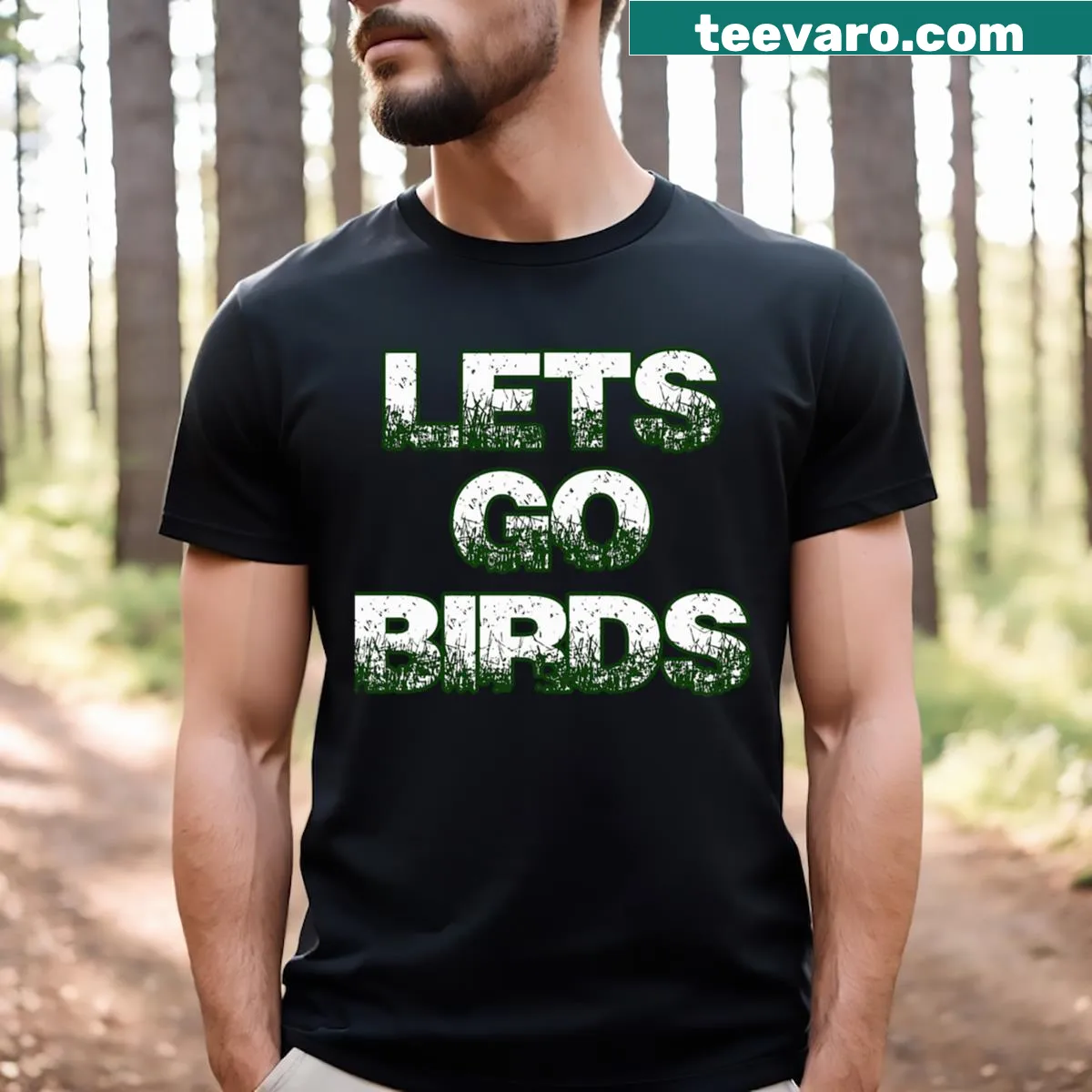 Philadelphia Eagles logo T-shirt for fans — on a men's t-shirt