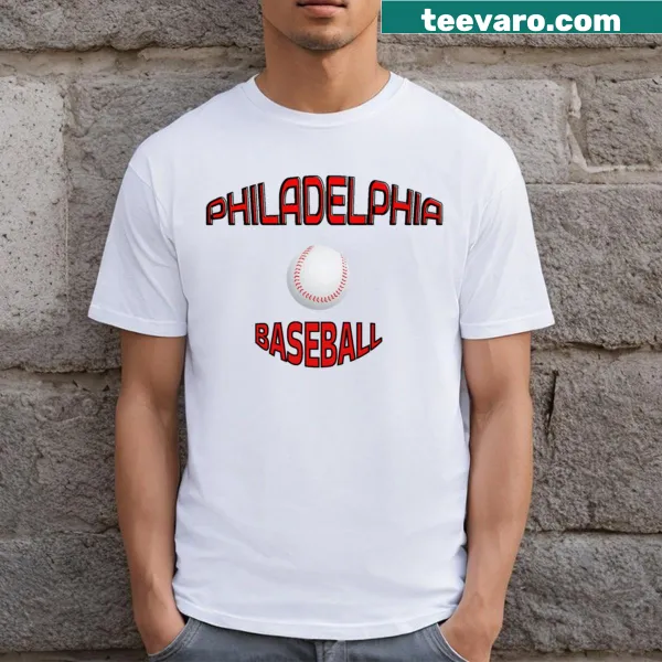 Retro Philadelphia baseball T-shirt with vintage graphics.