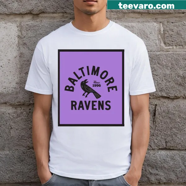 Retro Ravens Football T-shirt featuring vintage logo design