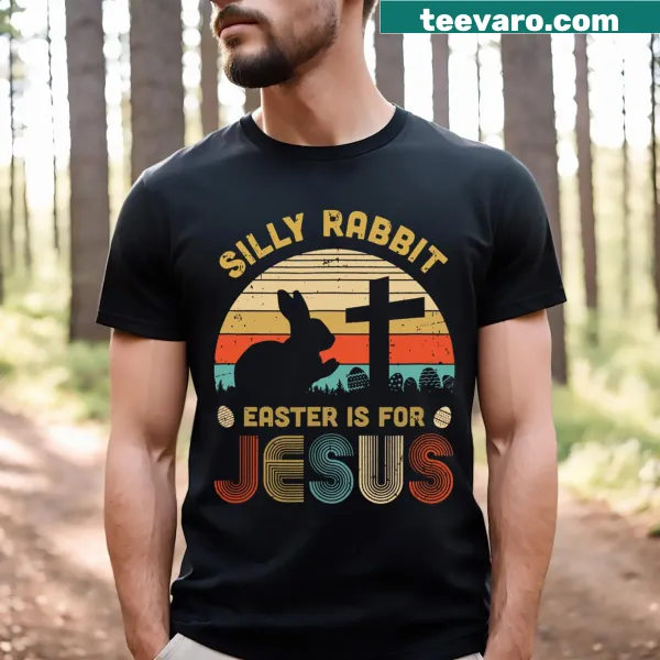 Funny Easter rabbit design celebrating Jesus on a kids' t-shirt
