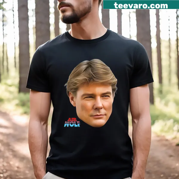 T-shirt featuring an illustration of the Airwolf helicopter