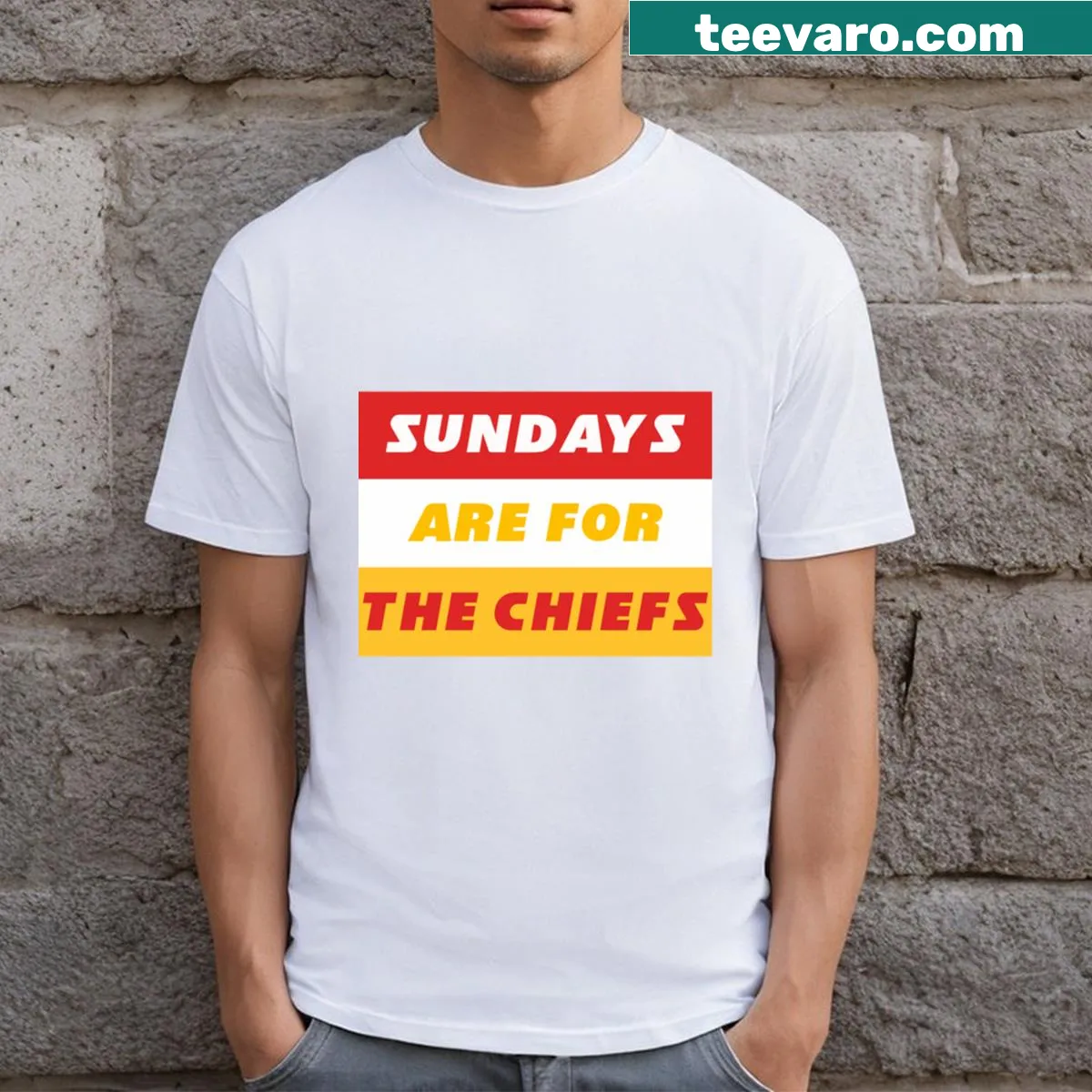 Vintage-style T-shirt celebrating the Chiefs on game day — on a men's t-shirt