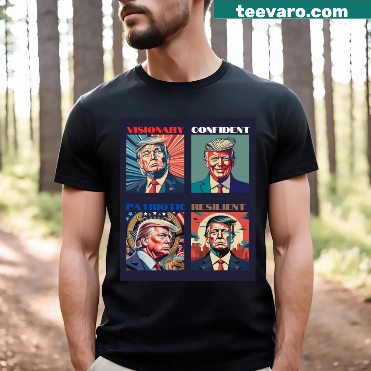 Humorous typography graphic related to political themes on a shirt — on a men's t-shirt