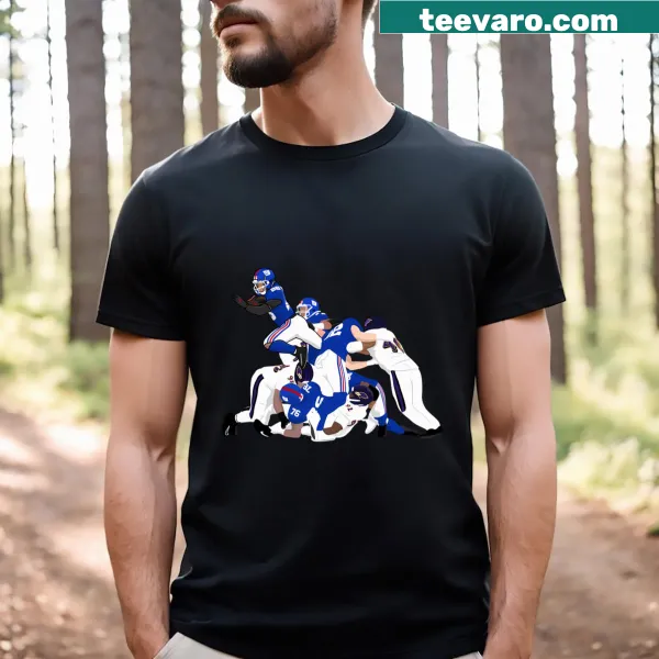 Playful t-shirt featuring a dynamic design inspired by Saquon Barkley.