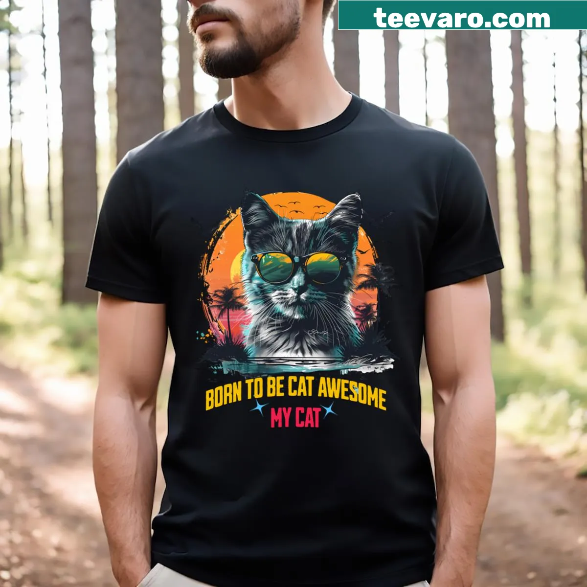Thoughtful typography celebrating human-animal bond t-shirt — on a men's t-shirt