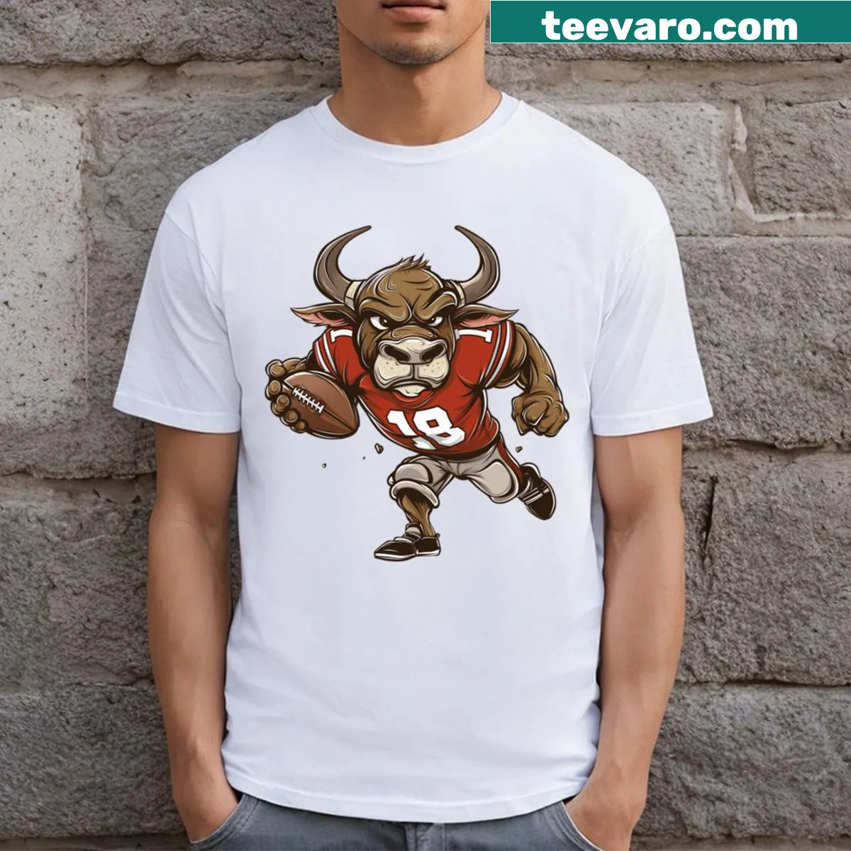 Toro Football t-shirt with bold team spirit design — on a men's t-shirt