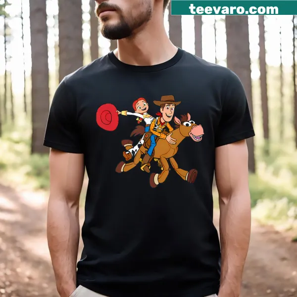 Cartoon toy kids movies essential t-shirt with playful graphic