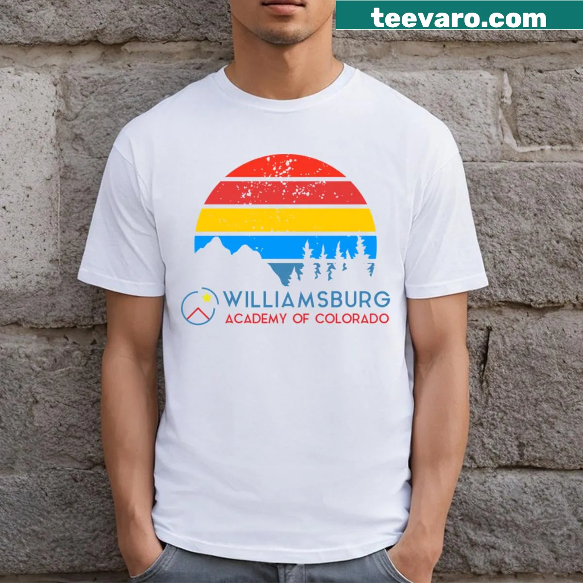 Minimalist Wac logo t-shirt in a clean design. — on a men's t-shirt
