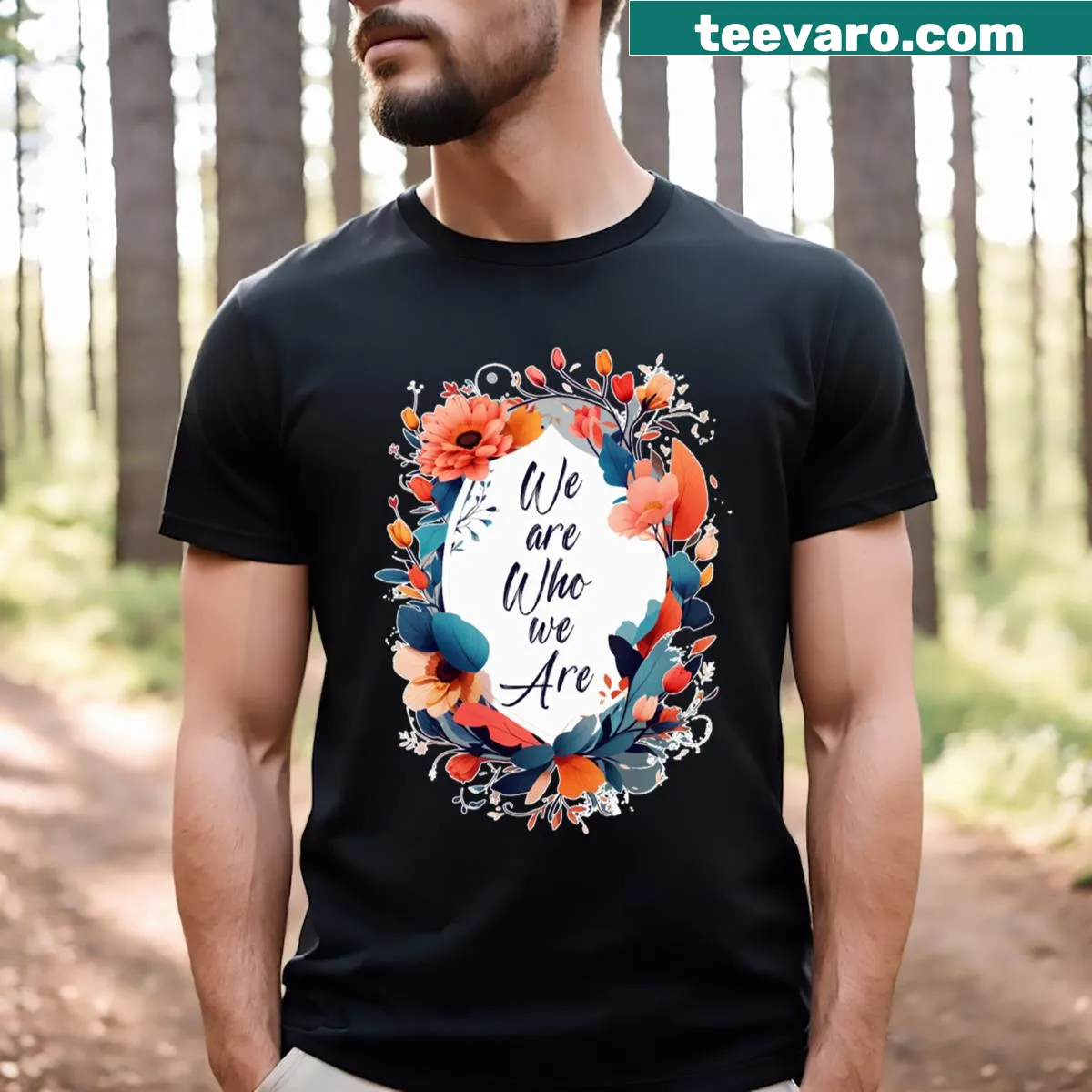 Autism Awareness Month t-shirt with blue message — on a men's t-shirt