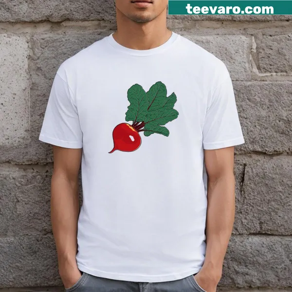 Playful Beet t-shirt with humorous graphic