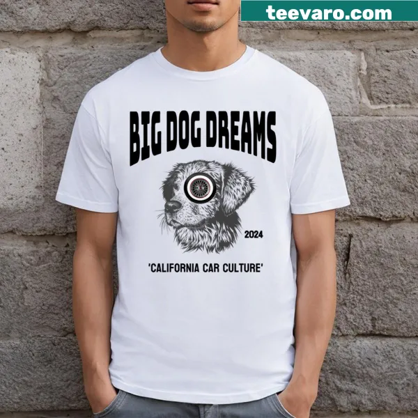 T-shirt celebrating California car culture with a nostalgic design