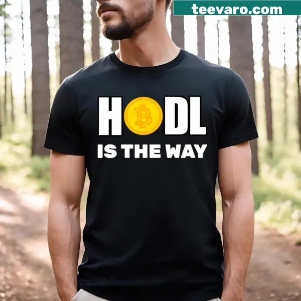 Typography T-shirt displaying the word Hodl in bold letters