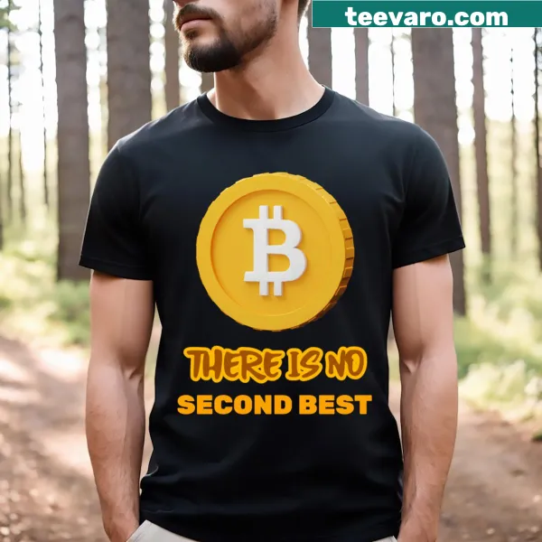 Bold typography T-shirt declaring Bitcoin as the best