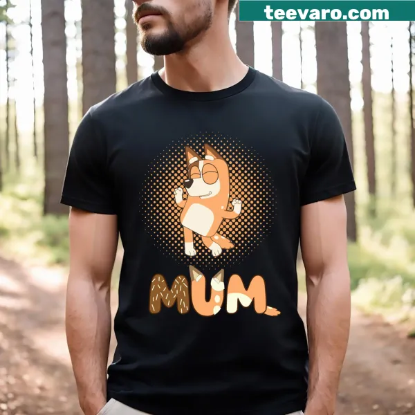 Vintage-style graphic T-shirt showcasing Bluey's Dad and Mum