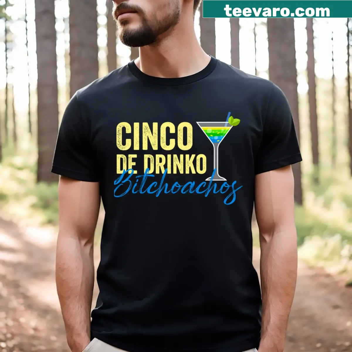 Funny Cinco De Mayo t-shirt celebrating margaritas and parties — on a men's t-shirt